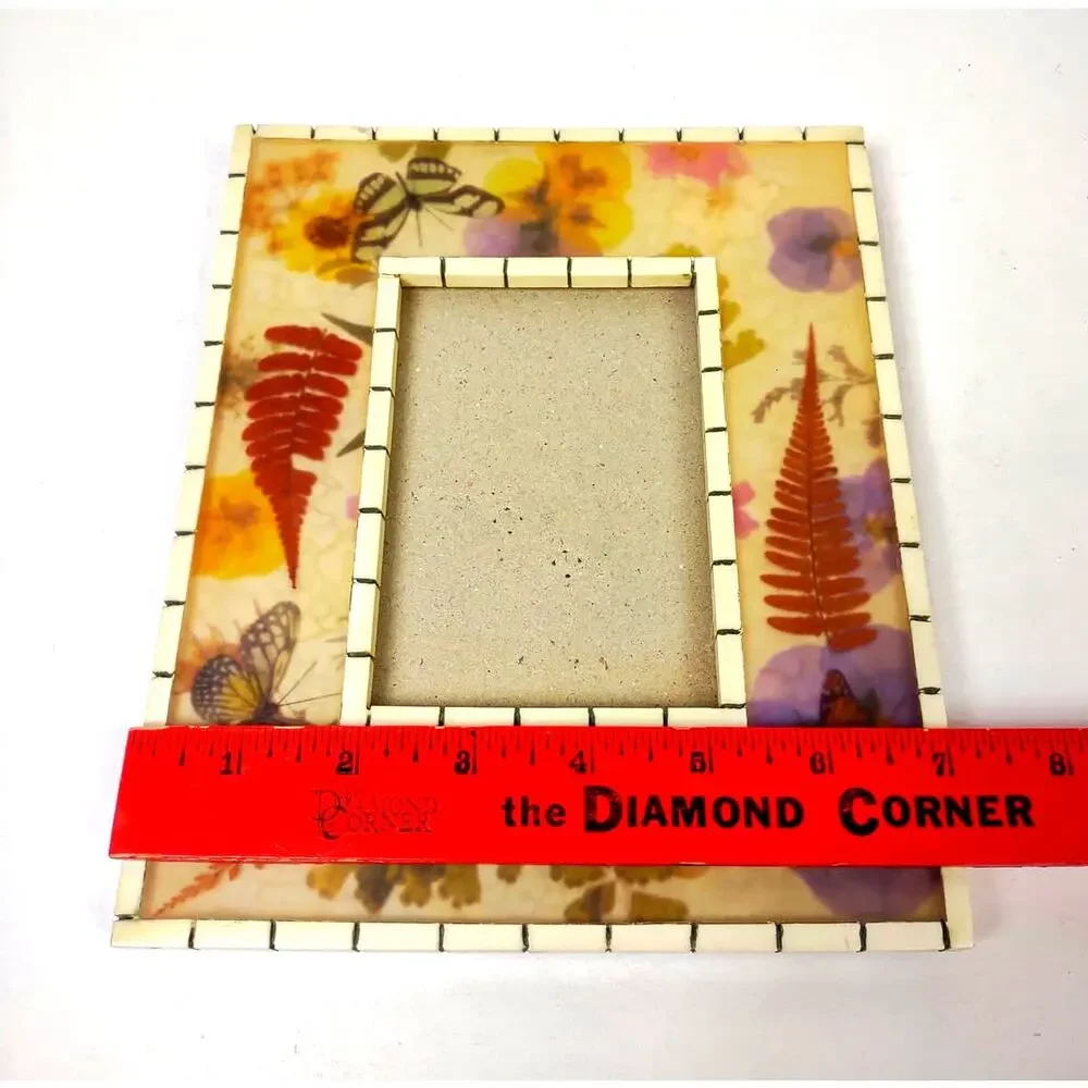 Vintage Floral Resin Frame Jordan Mark Secret Garden Dental Edge for 3.5x5